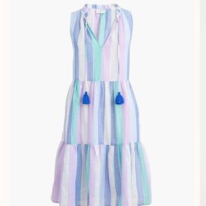 J. Crew Ruffle shimmer beach dress